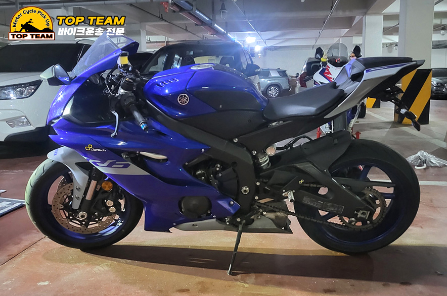 야마하 YZF-R6 중고 오토바이 화물 용달 거래 작업