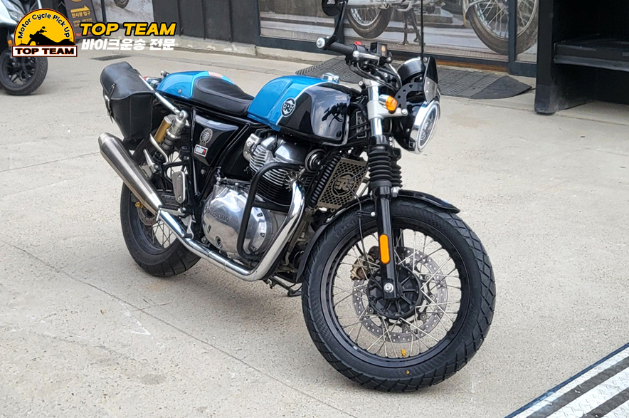 로얄엔필드 컨티넨탈 GT650 점검 오토바이 탁송으로 센터 입고 완료