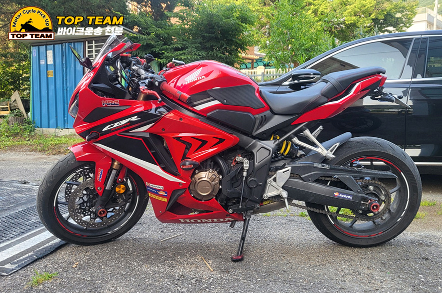 전문 탁송 업체의 혼다 CBR650r 오토바이 탁송 상차와 결박은 이렇게 합니다
